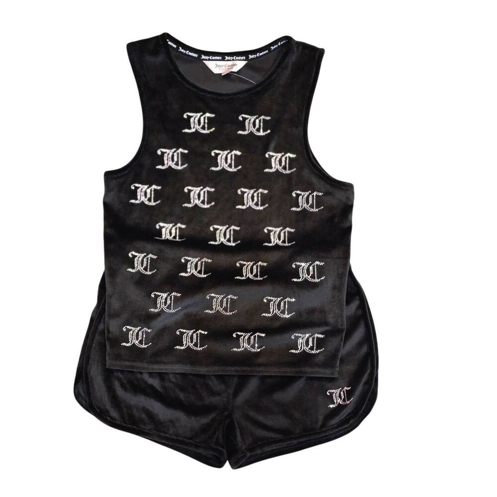 Juicy Couture JC Rhinestone Tank & Short PJ Set - Picture 8 of 9